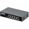 Miniatyrbild 1 av 2: PoE++ switch 5 portar - INTELLINET - 4 portar PoE - 1 RJ45 uplink port - 10 Gbit/s - Tyst