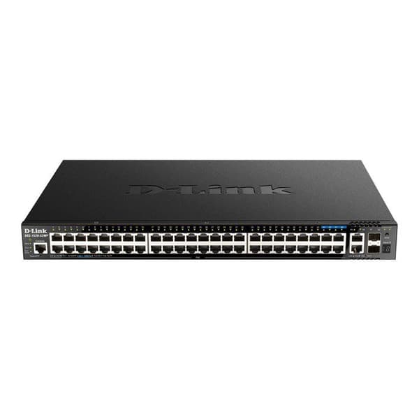 Switch - D-Link - DGS 1520-52MP - L3 - 44 portar 10/100/1000 (PoE+) - 4 portar 2,5G - Rackbar Svart