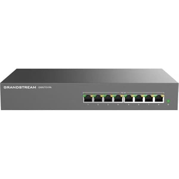 Ohanätväxlar icke hanterad - GRANDSTREAM - IPG-GWN7701PA - 16 portar - Grön teknik - QoS Svart