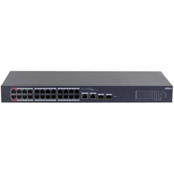 Switch - DAHUA - DH-CS4226-24ET-240 - 24 portar POE - 240W - 3 års garanti Svart