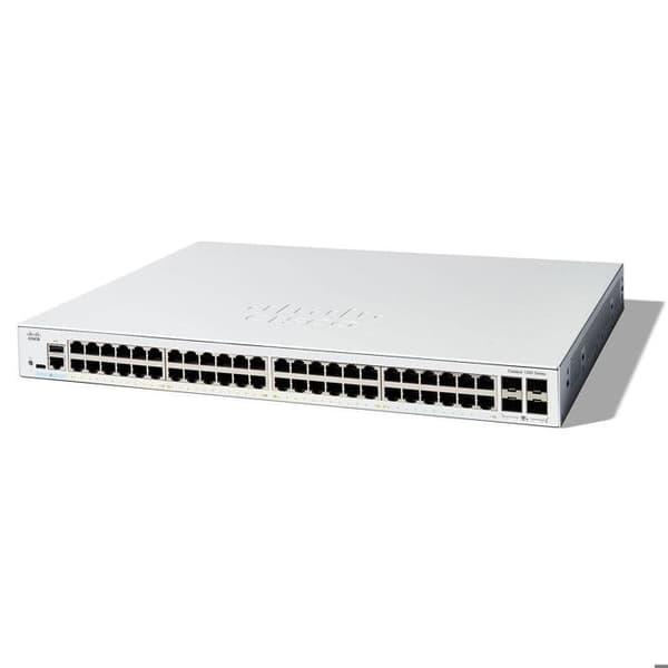 Switch - CISCO - Catalyst 1200-48T-4X - 48 portar 10/100/1000 + 4 portar 10G SFP+ - Intelligent - Rackmonterbar
