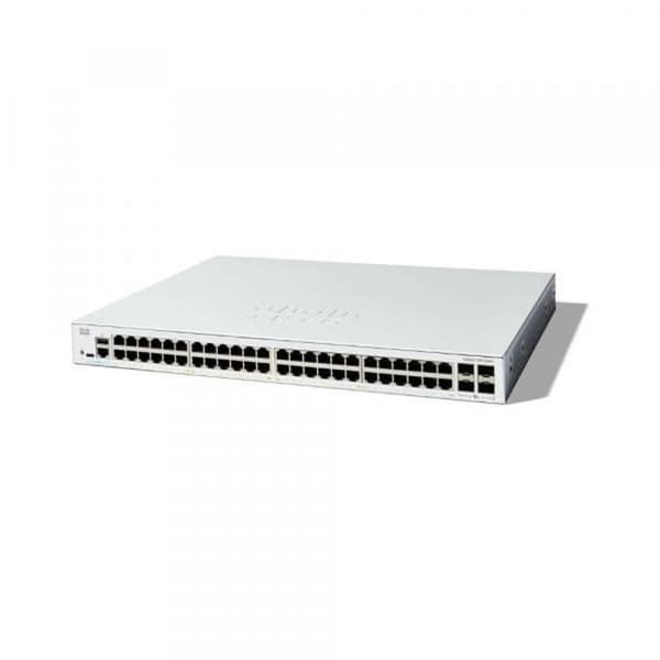 Switch - CISCO - Catalyst 1200-48T-4X - 48 portar 10/100/1000 + 4 portar 10G SFP+ - Intelligent - Rackmonterbar