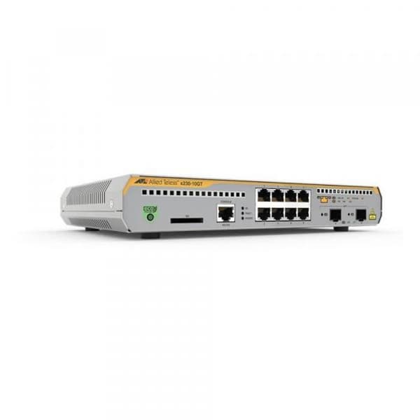L2+ Hanter Switch - ALLIED TELESIS - AT-X230-10GT-50 - 8 portar 10/100/1000 - 2 SFP-plats - Fast AC-strömförsörjning