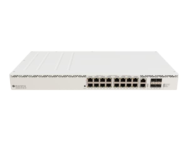 MikroTik CRS320-8P-8B-4S+RM - Switch - smart - 17 x 10/100/1000 (PoE++) + 4 x kombination 2.5/10 Gigabit SFP+ - skrivbordsmodell, rackmonterbar - PoE