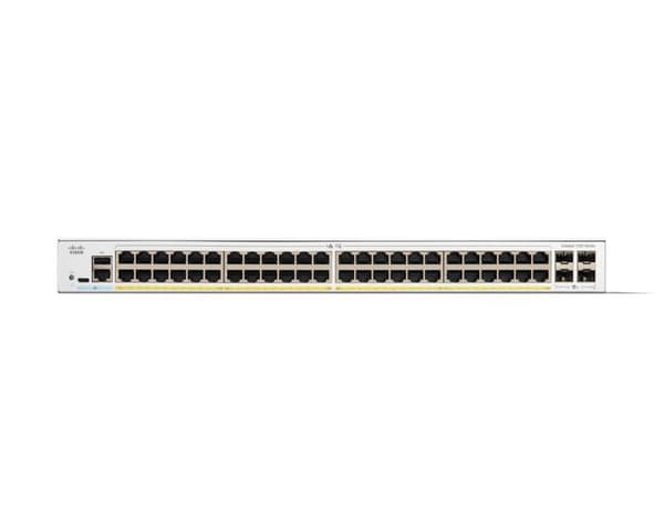 Switch - CISCO - Catalyst 1200 - 48 portar GE PoE - 4x10G SFP+ - Förstärkt säkerhet