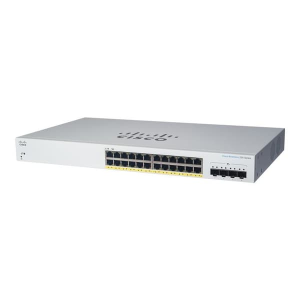 Switch - Cisco - CBS220-24P-4G - 24 portar - PoE+ 195W - 4x1G SFP- USED