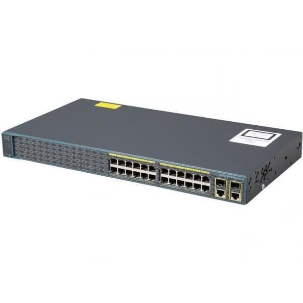 Switch - CISCO - WS-C2960+24PC-S - Managed - L2 - PoE- USED Svart