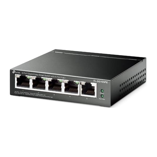 TP-LINK TL-SG105PE - 5-portars PoE-switch Svart