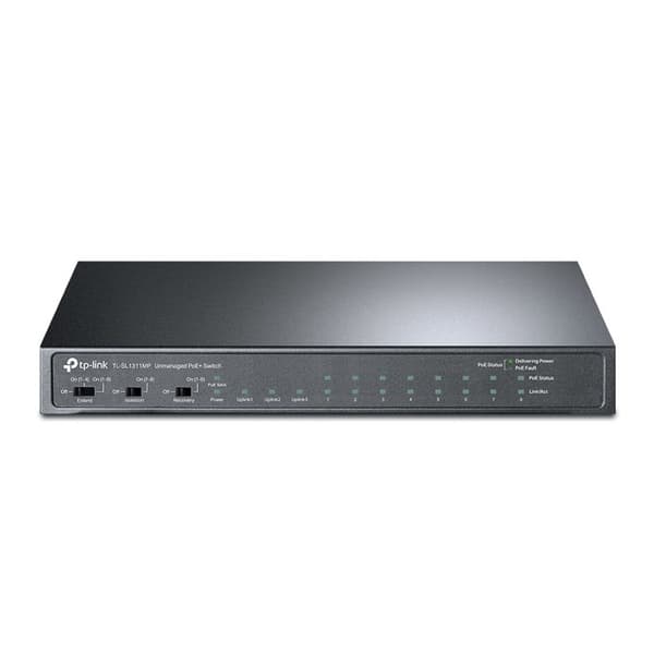 TP-LINK 8PTP-LINK TL-SL1311MP Gigabit Fristående Switch - Ohanterad - 10 portar - Svart