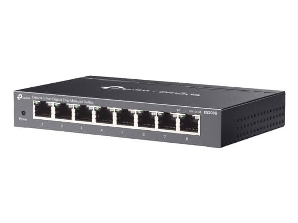 TP-Link Omada ES208G, Managed, L2, Gigabit Ethernet (10/100/1000), Wall mountable