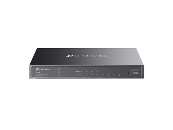 TP-Link Omada TL-SG2008P, Håndtert, L2/L2+, Gigabit Ethernet (10/100/1000), Strøm over Ethernet (PoE), Rack-montering