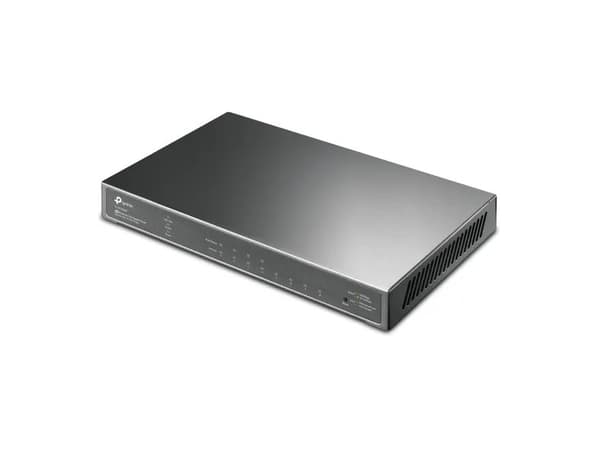 TP-Link Omada TL-SG2008P, Håndtert, L2/L2+, Gigabit Ethernet (10/100/1000), Strøm over Ethernet (PoE), Rack-montering Sort