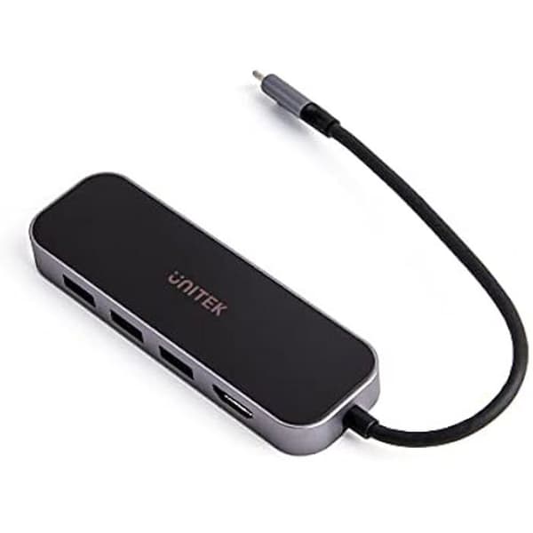 UNITEK USB-C Hub - 3 USB-A-portar, RJ-45, 4K HDMI, PD100W