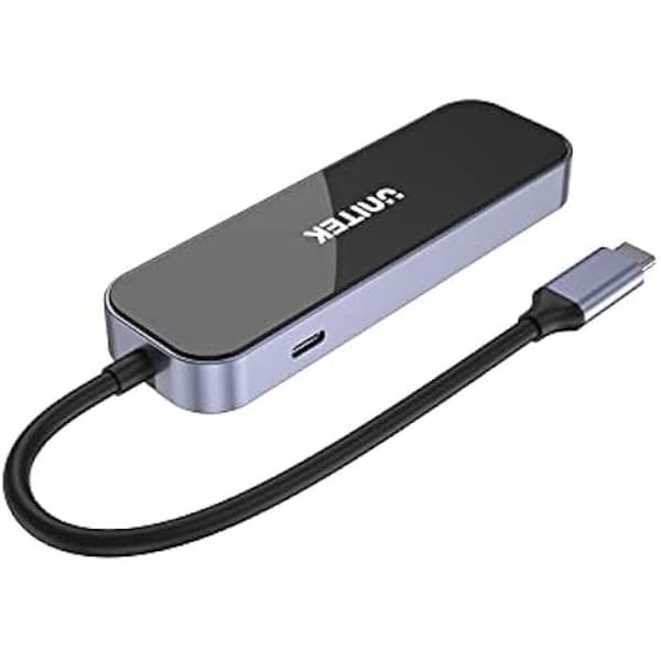 UNITEK USB-C Hub - 3 USB-A-portar, RJ-45, 4K HDMI, PD100W