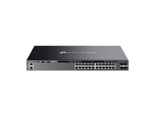 TP-Link Omada 24-Port Gigabit Stackable L3 Managed Switch with 4 10G Slots, Managed, L3, Gigabit Ethernet (10/100/1000), Rack mounting, 1U
