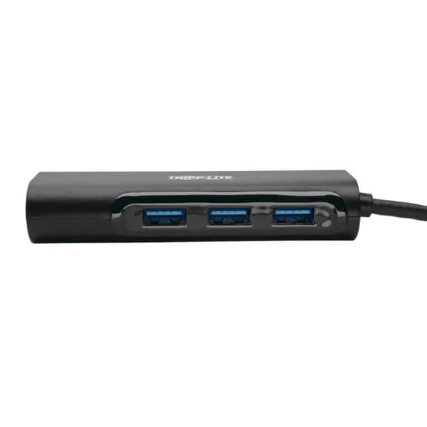EATON TRIPPLITE 3-portars USB-C-hubb EATON TRIPPLITE 3-portars USB-C-nav med LAN-port USB-C till 3x USB-A-portar och Gbe USB 3.0 Black