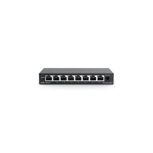 Ruijie Switch icke hanterad 8xGb RJ45, stålkapsling
