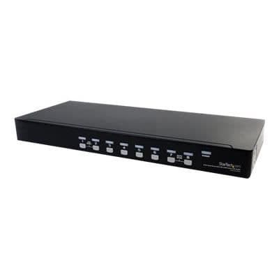 STARTECH 8-portars rackmonterad USB VGA KVM-switch med ljud (ljudkablar ingår) - 8 dator(ar) - 1920 x 1440