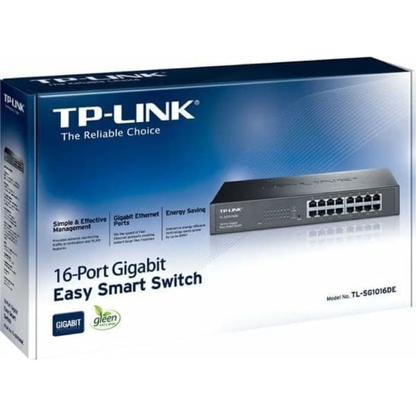 Switch til netværket med kontaktskab TP-Link TL-SG1016DE