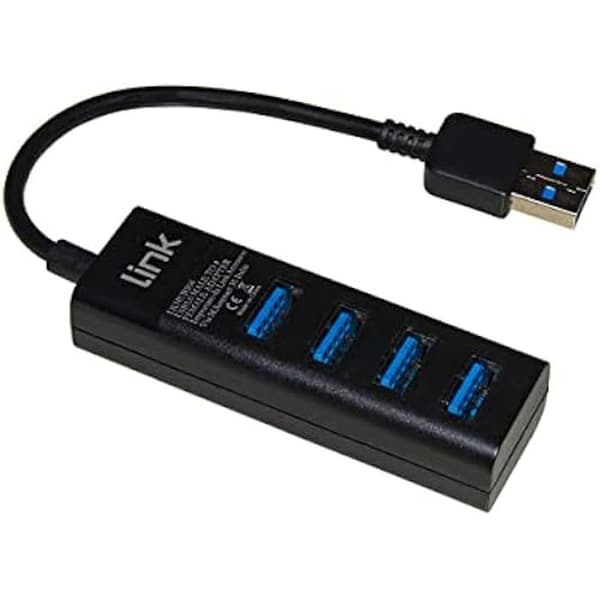 USB-hub - Länk - LKHUB304 - 4 portar USB 3.0 - Svart