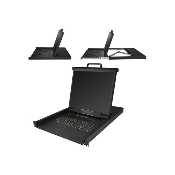 Konsol KVM 16 portar - StarTech.com - 19 tum - Rackmontering - Upplösning 1280x1024 - Svart