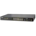 Miniatyrbild 2 av 2: Hantera nätverksswitch - PLANET - FGSW-1816HPS - 16 portar - Fast Ethernet - PoE-stöd det.