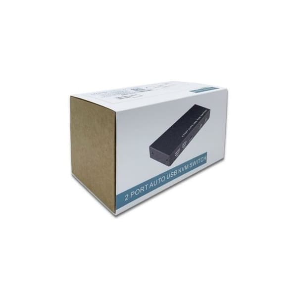 AISENS KVM SWITCH USB HDMI 4K60HZ 1U-2PC MED STRÖMTILLBEHÖR SVART