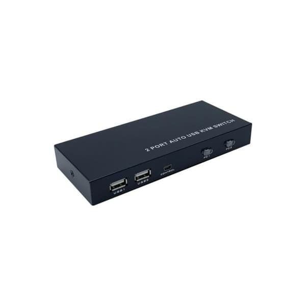AISENS KVM SWITCH USB HDMI 4K60HZ 1U-2PC MED STRÖMTILLBEHÖR SVART Svart