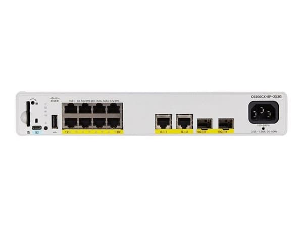 Cisco Catalyst 9200CX-switch - Nätverksfördel - 8 portar - Hanterad - PoE+ 240W - Rackmonterbar