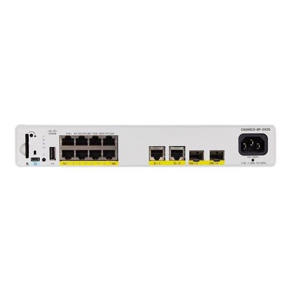 Cisco Catalyst 9200CX-switch - Nätverksfördel - 8 portar - Hanterad - PoE+ 240W - Rackmonterbar