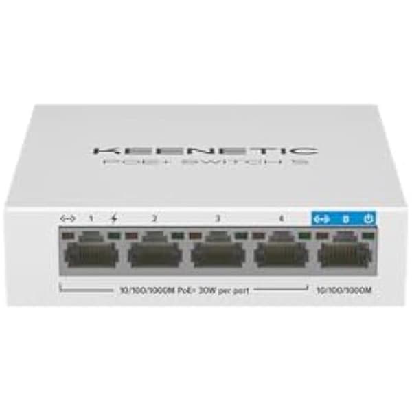 PoE+-växlar - KEENETIC - 5 portar - Intelligent strömförsörjning - Enkel installation - Systatuslampor
