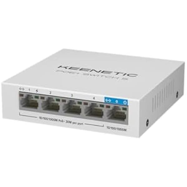 PoE+-växlar - KEENETIC - 5 portar - Intelligent strömförsörjning - Enkel installation - Systatuslampor
