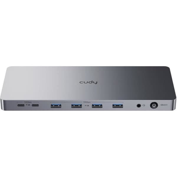 Dockningsstation - CUDY - CS700 - Dubbel 4K 60 Hz - 13-i-1 - USB-C 10 Gbit/s