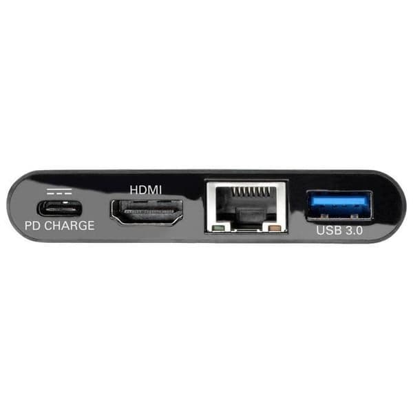 Tripp Lite U444-06N-H4GUBC USB-C (Typ-C) till HDMI-adapter med USB-A Hub, Gigabit Ethernet, USB 3.1 Gen 1, Thunderbo-kompatibel