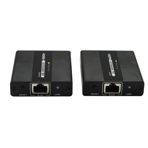 Techly IDATA EXT-E71 AV Extender AV lähetin ja vastaanotin Musta