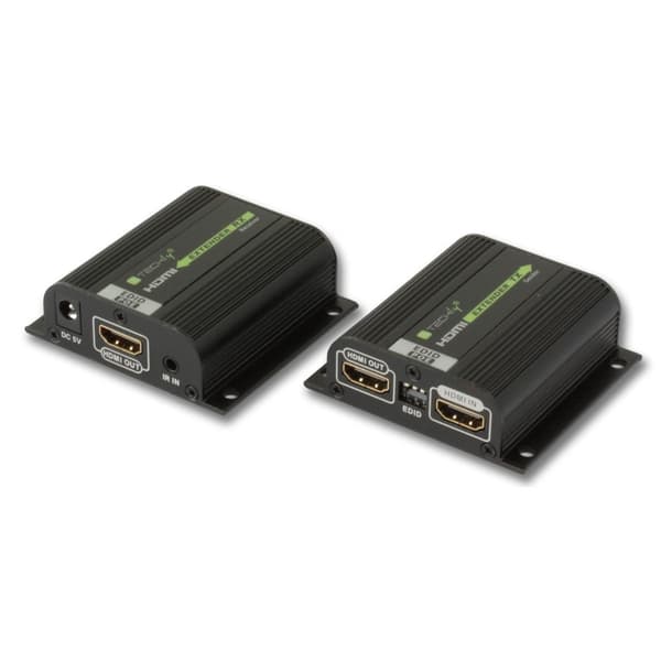 Techly IDATA EXT-E70POED AV-förlängare AV-sändare & mottagare Svart