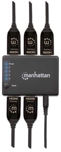 Pikkukuva 7 / 8: Manhattan HDMI-jakaja 4-porttinen (kompakti), 4K@30Hz, näyttölähtö yhdestä HDMI-lähteestä neljään HD-näyttöön (sama lähtö neljälle näytölle), verkkovi
