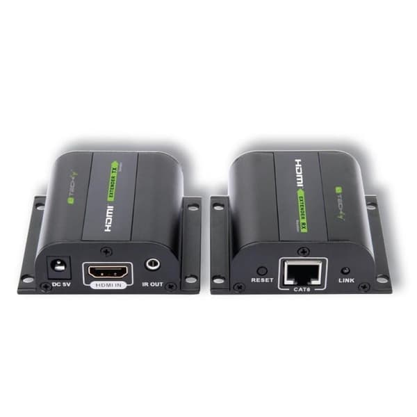 Techly HDMI-förlängare Full HD på kabel Cat.5E / 6 / 6A / 7 max 60m Autoreglerad IDATA EXT-E70I