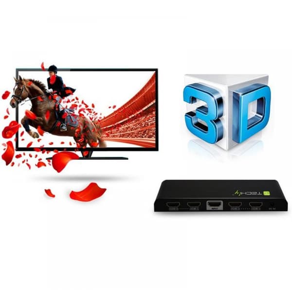 Techly HDMI-splitter 4-vägs 4K*2K IDATA HDMI-4K4