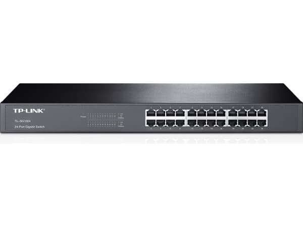 TP-Link TL-SG1024, Uhåndtert, Gigabit Ethernet (10/100/1000), Full tosidig, Rack-montering, 1U