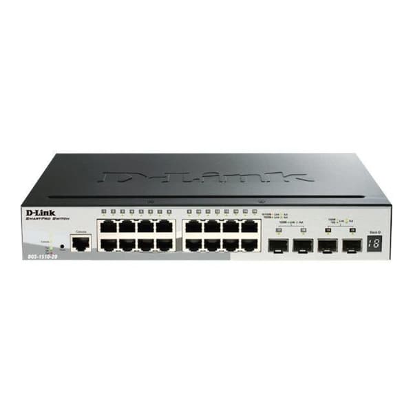 D-LINK 16-portars SmartPro Switch - DGS-1510-20 - 10/100/1000 Mbps- USED