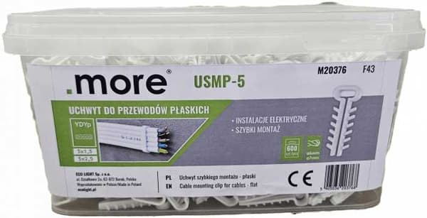 Hurtigmonteringsbeslag - flade USMP-5 600 stk.