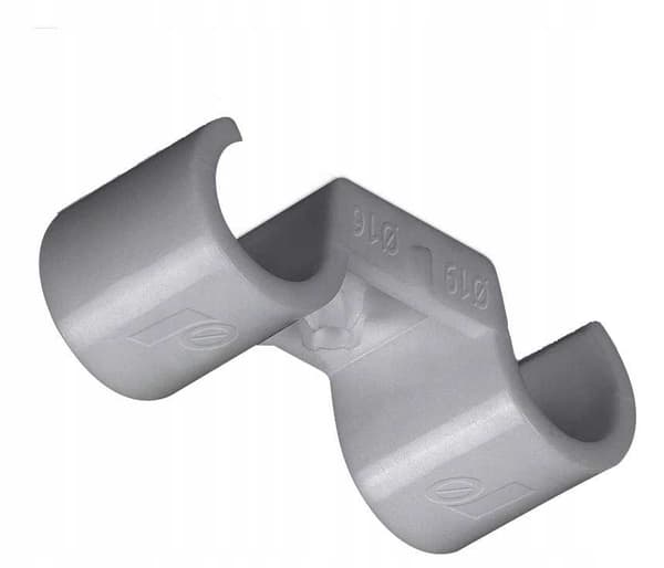 Plastholder til rør 2x25 mm 30 stk.