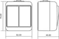 Miniatyrbillede 2 af 2: DOBBELT SWITCH KARLIK HVID HJUL-2