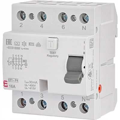 kA EFI6-P4 AC 40/0,03 fejlstrømsafbryder