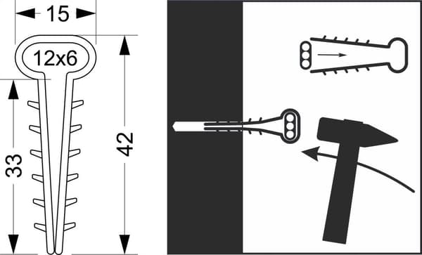 Pikakiinnikkeet - litteät USMP-3 100 kpl