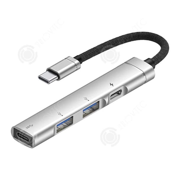 INN Typ C usb c dockningsstation för android mobiltelefon surfplatta laptop silver usb c adapter usb 2 hubb
