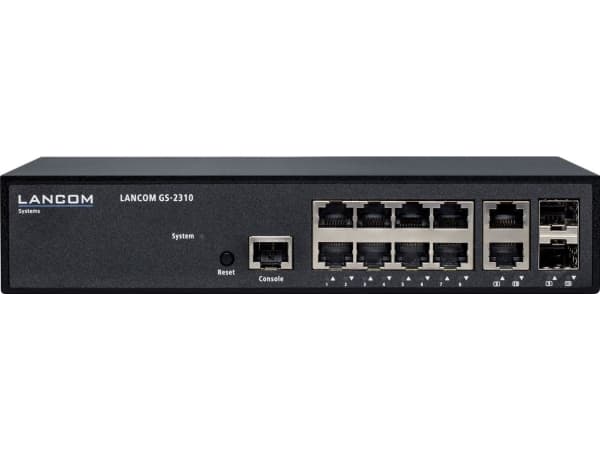 LANCOM GS-2310 - Switch - Styrt - 8 x 10/100/1000 + 2 x kombo-Gigabit SFP - stasjonær, rackmonterbar