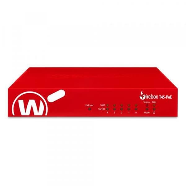 WatchGuard Firebox T45-PoE med 3-års grundläggande säkerhetssvit (WGT47033-EU)