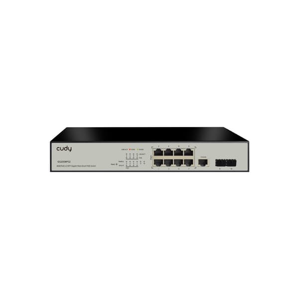 Cudy GS2008PS2 nätverksswitch Administrerad L2 Gigabit Ethernet (10/100/1000) Power over Ethernet (PoE) Svart